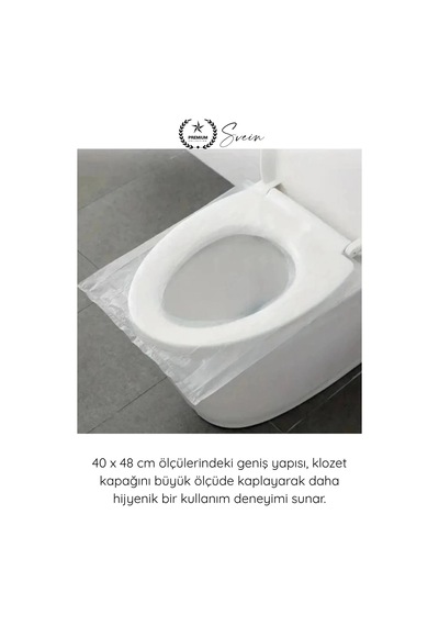 Klozetkoruma Seyahat Tipi Pratik Klozet Kapağı Örtüsü Poşeti Hijyenik Tek Kullanımlık 200 Adet Su G Çok Renkli