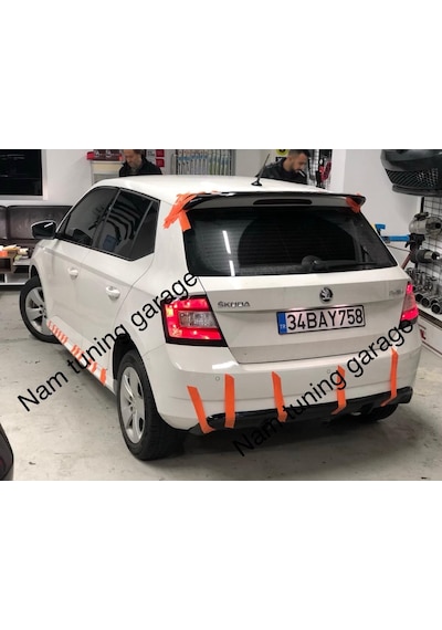 Yeni Skoda Fabia Spoyler Spoiler Boyalı 2018-2021 Arası