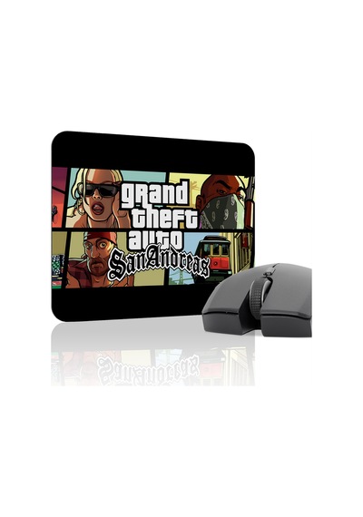 Gta San Andreas Kaymaz Dikişli Kauçuk Oyuncu Mousepad V4 - 22x18 Gaming Mouse Pad Fare Altlığı