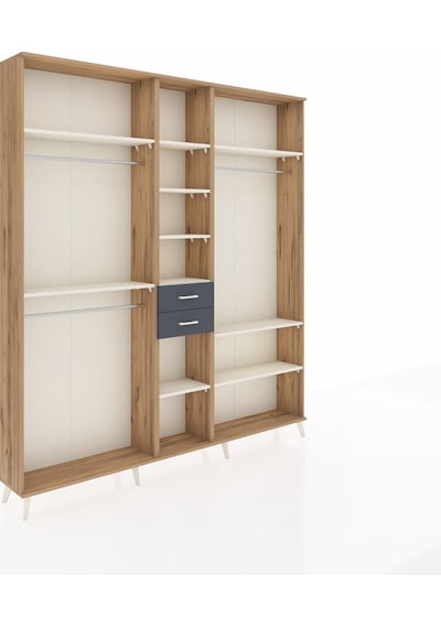 Arges Dolap 10 Raflı 2 Çekmeceli 3 Askılı 220x30x243 Çam-aytaşı/antrasit Aytası/antrasıt Arges Dolap 10 Raflı 2 Çekmeceli 3 Askılı 220x30x243 Çam-aytaşı/antrasit Aytası/antrasıt