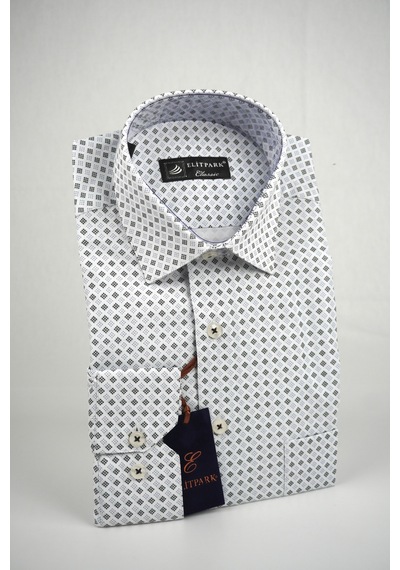 Elitpark Point Pattern Pamuklu Cepli Klasik Fit Premium Erkek Gömlek Açık Mavi - Yeşil Nokta Desen Elitpark Point Pattern Pamuklu Cepli Klasik Fit Premium Erkek Gömlek Açık Mavi - Yeşil Nokta Desen