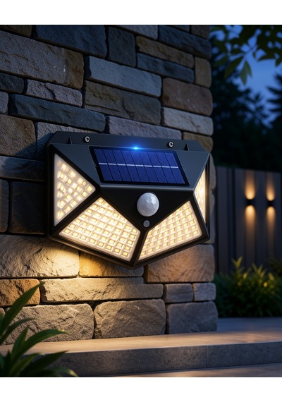 Güneş Enerjili Duvarda Sensörlü Işık Lambası Uczduvarlambası-1