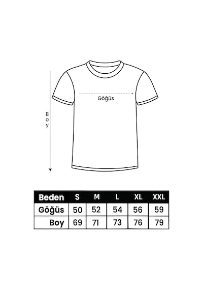 Herkesemoda Minimal Leaf Desenli T-shirt Eşofman Takımı Siyah