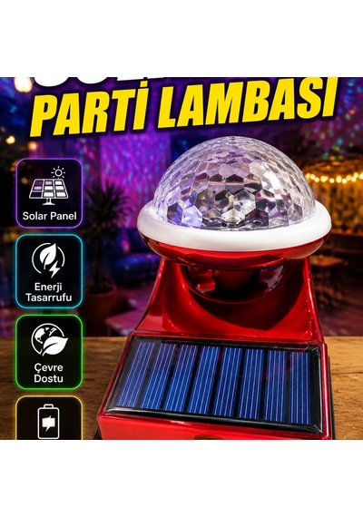 Taşınabilir Solar Rgb Led Parti Lambası Usb Şarjlı Dekoratif Aydınlatma