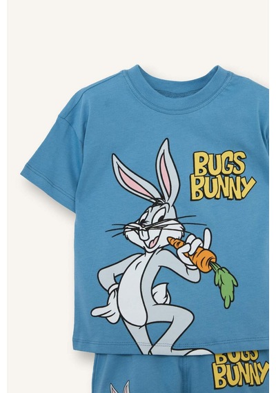 Defacto Looney Tunes 2li Takım Erkek Bebek H4128a526smbe227 Mavi-be227