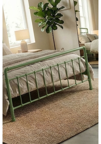 Unimet Odin Metal Karyola - Konik Geçme Konfor Destekli Latalı - 140x190/140x200/160x200/180x200 Yeşil Unimet Odin Metal Karyola - Konik Geçme Konfor Destekli Latalı - 140x190/140x200/160x200/180x200 Yeşil