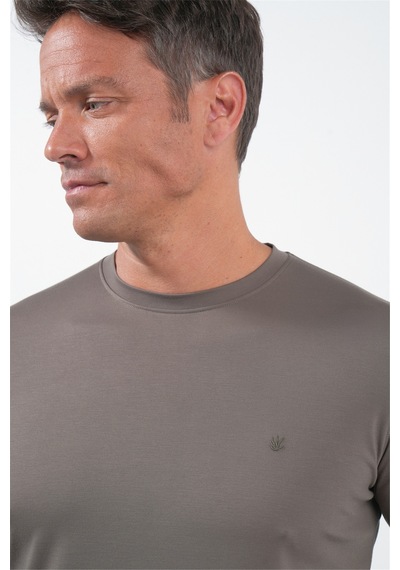 İmza Haki Bisiklet Yaka Uzun Kol Örme Standart Fit Esnek Sweatshirt 1013260150