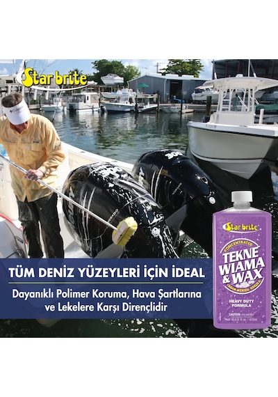 Starbrite - Konsantre Tekne Temizleyici Ve Cila 473 Ml : Tek Adımda Temizlik, Polimer Cila Kalkanı Ve Ferah Yaban Mersini Kokusu
