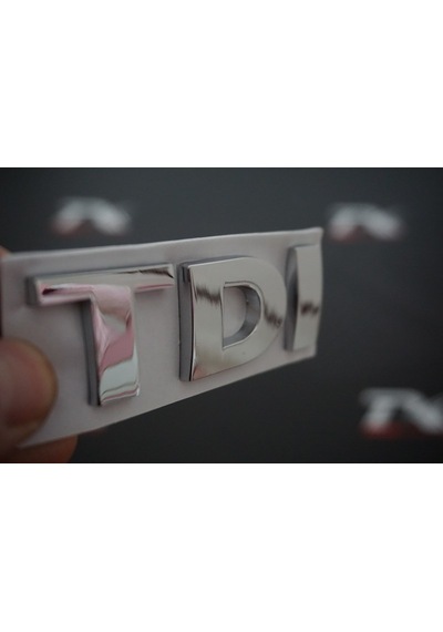 Volkswagen Tdi Bagaj Krom Metal 3M 3D Yazı Logo Arma 3 Kırmızı