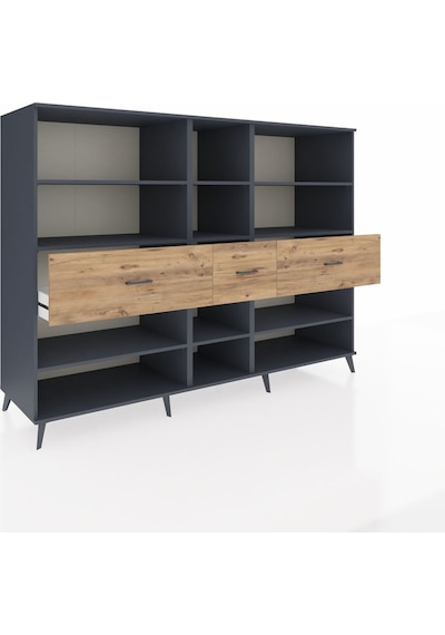 Kronos Dolap 9 Raflı 3 Çekmeceli 220x59x163 Antrasit-antrasit/ça Antrasit-antrasit/çam Kronos Dolap 9 Raflı 3 Çekmeceli 220x59x163 Antrasit-antrasit/ça Antrasit-antrasit/çam