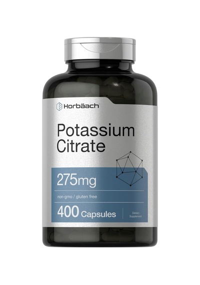 Horbaach Potassium Citrate 275 Mg 400 Capsules Non-gmo, Glute... Aromasız
