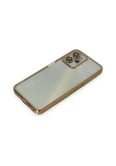 Newface - 253 - Realme C35 Kılıf Razer Lensli Silikon - Novapazr - - Gold