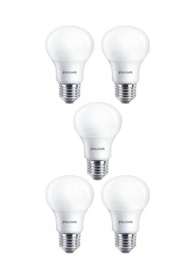 5 Adet 8w 60w Beyaz Led Ampul, 6500k, Enerji Tasarruflu