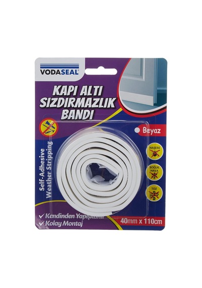 Kapı Altı Sızdırmazlık Bandı 40mmx110cm, Beyaz 0.05 M