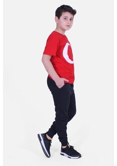 Fyk Kids Atatürk Baskılı Imzalı Unisexs Takım Kırmızı