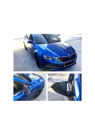 Skoda Octavia 2013-2020 Batman Yarasa Ayna Kapağı Piano Black Abs