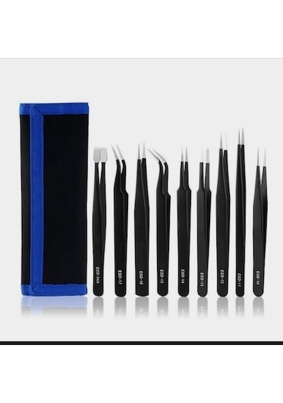 9 Adet Esd Cımbız Seti Telefon Tablet Pc Ps Saat Tamir Cımbızları (468842125)