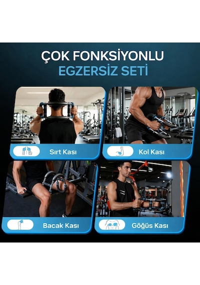 Valkyrie 3 Kademeli Ayarlanabilir Dirençli Çok Fonksiyonlu Egzersiz Aleti Göğüs Kol Sırt Bacak Kas Biceps Triceps Geliştirici