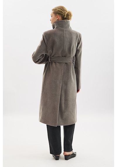 Manuka Premıum Kaşe Trench Tasarımlı Kaban Soft Gri Aw25kbn00014-1004 Soft Gri