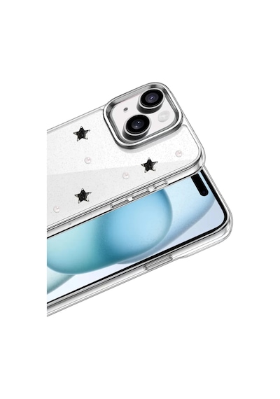 Newface Apple İphone 15 Fiyonk Desenli Kapak - Desen 7 Şeffaf