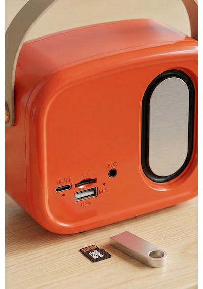 Mikado Echoes Turuncu Usb+tf Kart+bluetooth Destekli Klasik Retro Müzik Kutusu