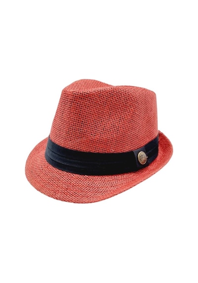 Tezzgelsin Unisex Yazlık Hasır Jackson Fötr Şapka Kırmızı