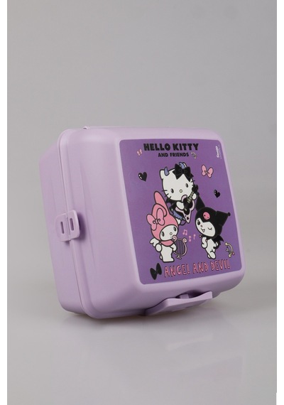 "dekomus Islak Mendil Hediyeli"lisanslı Hello Kıtty & Best Frıends Kuromı,my Melody 2 Katlı Beslenme Kabı/lunch Box Ahşap