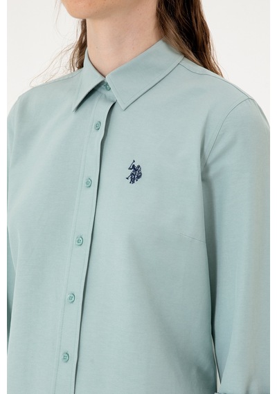 U.S. Polo Assn. Kadın Mint Uzun Kollu Basic Gömlek 50316711-VR090