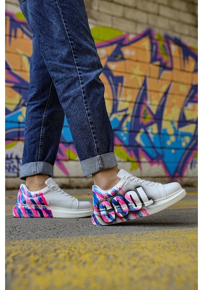 Ch254 Cbt Pittura Erkek Ayakkabı 486 Pembe / Mavı Cool Çok Renkli