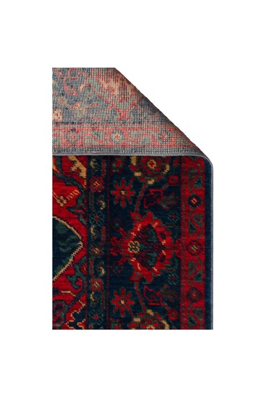 Hoom Rugs Cadis Kdm 03 Navy Vintage El Emeği Yüksek Kara Tezgah Halısı Kırmızı - Mavi
