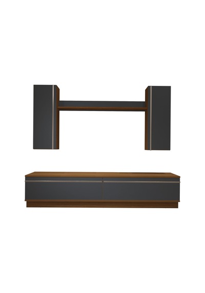 Decoraktiv Eko 5db Mdf Std Tv Ünitesi Tv Sehpası Ceviz - Antrasit