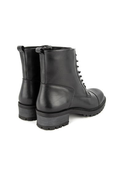 Muya Alpina 6 Nokta Anatomik Taban Topuk Dikeni Hakiki Deri Kadın Bot Siyah