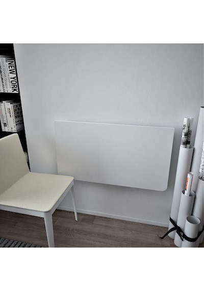 Asra Trend DMM-01 %100 MDF 90x50 cm Duvara Monte Katlanır Masa Mutfak Çalışma Masası Beyaz
