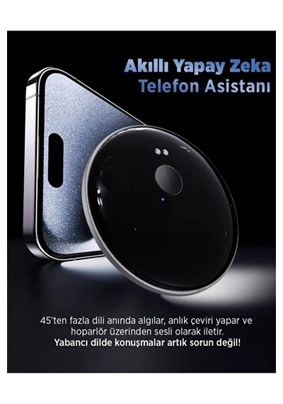 Bluetooth Yapay Zeka Sesli Çeviri Ve Fotoğraf Tanıma Cihazı Taşınabilir Dil Tercüman Asistanı 01