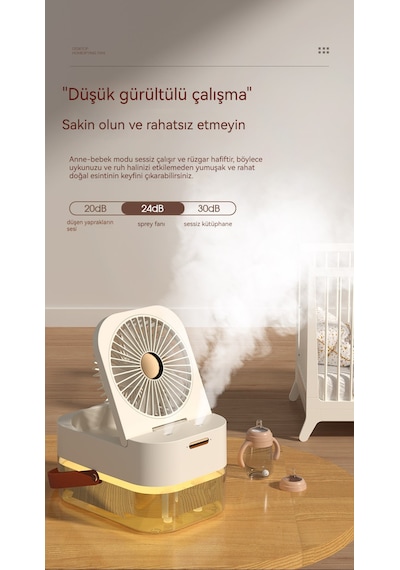 Eternal Luck Uzaktan Kumandalı Masaüstü Sprey Nemlendirici Fan 01