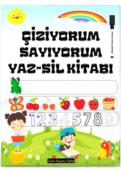 Çiziyorum-sayıyorum Yaz-sil Kitabı Okul Öncesi Ve Birinci Sınıfl