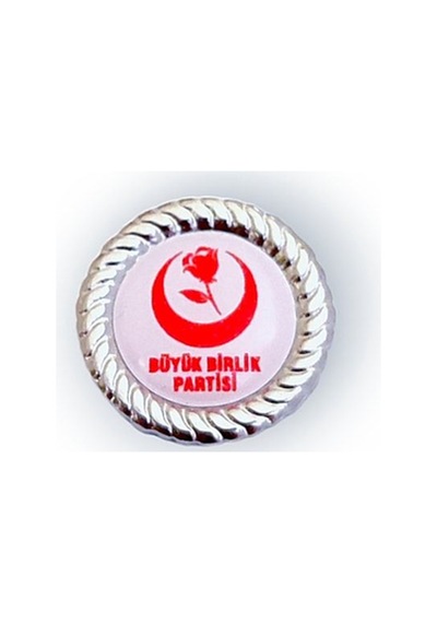 Yörük Tasarım Büyük Birlik Partisi Damla Mine Yaka Rozeti Gümüş