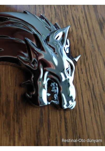 Bozkurt Metal Amblem Krom 3d Oto Bagaj Kapı Çamurluk Kurt Başlı Amblem 3m Bantlı Araba Aksesuar Logo
