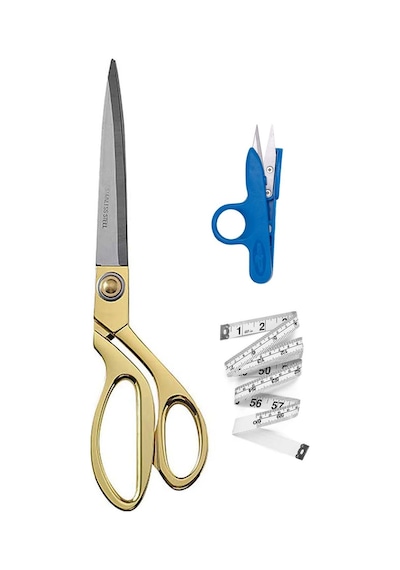 Profesyonel Metal Terzi Makası Altın Renkli Büyük Boy 26 CM