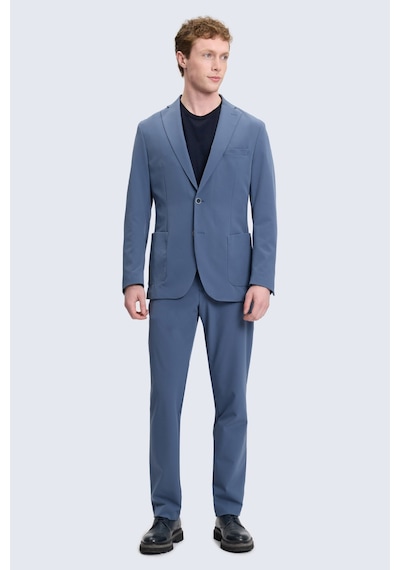Hatemoğlu İndigo Slim Fit Mono Yaka Casual Takım Elbise Indigo