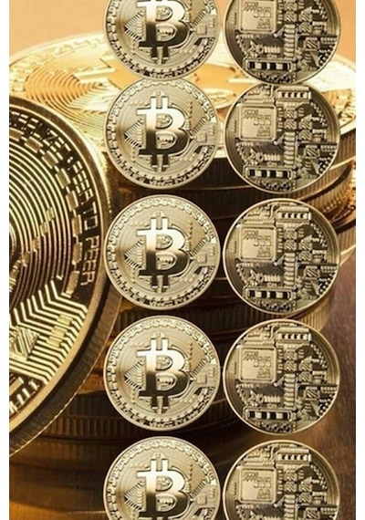 A Kalite Bitcoin Sanal Paranın Madeni Anı Hediyelik Metal Para Yuvarlak Coin