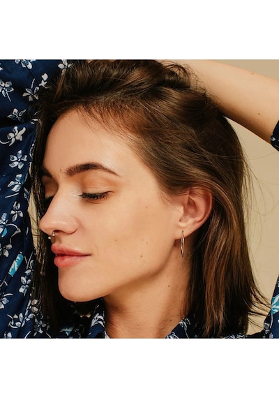 Altın Renk Burun Ucu Mıknatıslı Septum Piercing Fake Deliksiz Küpe