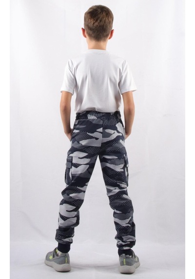 Alexandergardi C21-72100 Kargo Cepli Kamuflaj Erkek Çocuk Jogger Pantolon