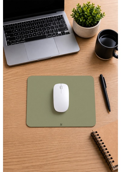 Haki Renkli Ergonomik Mouse Pad, Kaymaz Yüzey İle Ev Ve Ofis Kullanımı İçin İdeal