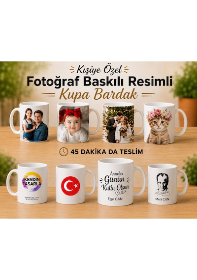 Kupa Bardak Kişiye Özel Beyaz