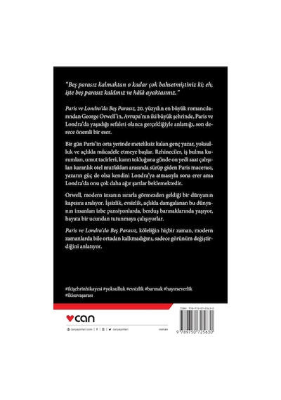 Paris Ve Londra'Da Beş Parasız - George Orwell  - Can Yayınları