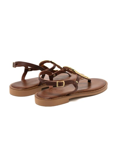 148 Brown Sandalet Kadın 22035 Myconian 2025 Greek Sandal Kahverengi