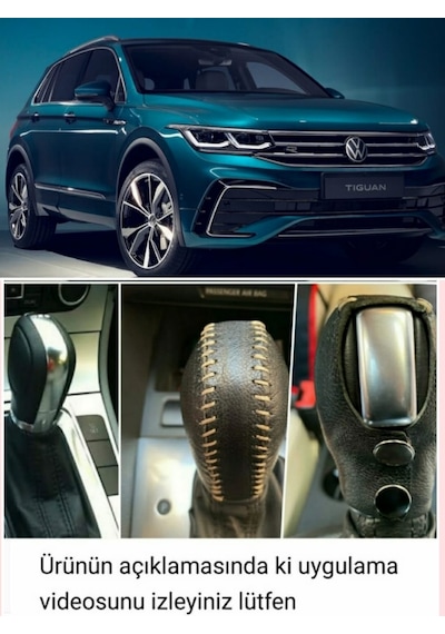 Dsg ,Tiguan Otomatik Vites Topuzu Kılıfı Hakiki Deriden El Yapımı