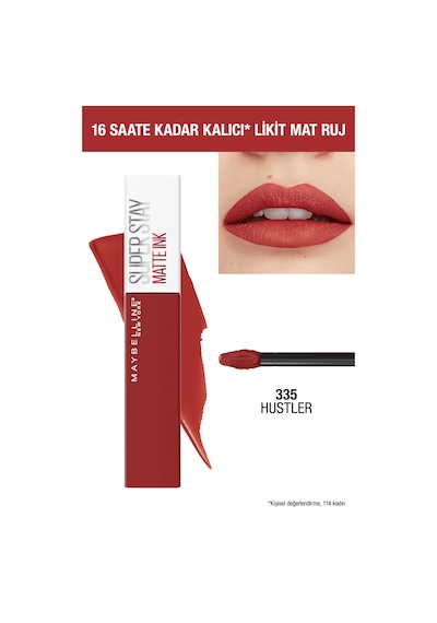 Maybelline New York Süper Stay Matte Ink Likit Mat Ruj 335 Hustler 5 ML