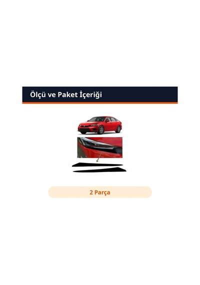 Trobus Piyano Black Far Altı Kaş Çıta Seti 2 Parça Honda Civic Fe1 2022 Ve Sonrası Uyumlu